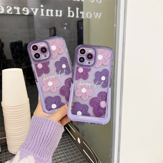 สอบถามก่อนกดสั่ง เคสดอกไม้ สีม่วง เคสใส นิ่ม เคสตั้งได้ เคสขาตั้ง ใส ยางนิ่ม เคสโทรศัพท์ ลายดอกไม้ กันกระแทก เคสนิ่ม