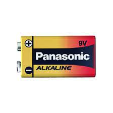 ถ่าน 9V Panasonic Alkaline Battery 6LR61T/1B ถ่านก้อนเหลี่ยม 9 โวลต์ แบบ เหลี่ยม ไฟฉาย ขั้วถ่าน 9v พ