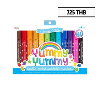 แบรนด์แท้นำเข้าจากอเมริกา 🇺🇸💯 Yummy Yummy สีเมจิกกลิ่นผลไม้ 12สี 12กลิ่น พร้อมส่ง