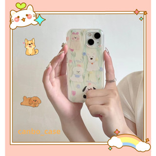 🎁ส่งของขวัญ🎁เคสไอโฟน สำหรับ 11 14 for iPhone Case 13 12 Pro Max น่ารัก น่าสนใจ ลูกสุนัข กันกระแทก เคสนิ่ม เคสโทรศัพท์