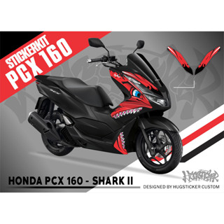 สติ๊กเกอร์ Honda PCX - ลาย หัวฉลามจัดฟัน ปี 2018-2022