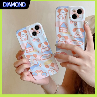 💲คูปองเคลม💲เคสไอโ case for iphone 11 12 ลูกสุนัขน่ารัก เคส 14 13 12 11 pro max การป้องกันอย่างเต็มที่ ป้องกันการตก