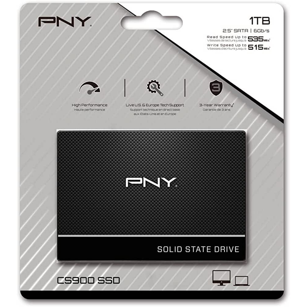 1TB SSD (เอสเอสดี) PNY รุ่น CS900 2.5'' SATA III (SSD7CS900-1TB-RB) ประกัน 3 ปี
