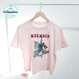 🌈เสื้อไหมพรมคอกลม งานปัก Mermaid ดีเทลปักหมุดคลิสตัล น่ารักๆจ๊าๆ