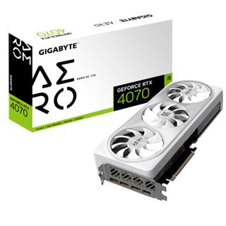 VGA (การ์ดแสดงผล) GIGABYTE GeForce RTX 4070 AERO OC 12G (GV-N4070AERO OC-12GD)