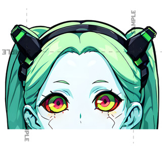 rebecca cyberpunk Edgerunners Stickers 2 PCS cyberpunk อนิเมะ สติ๊กเกอร์ 2 แผ่น