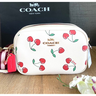 💚แท้💯 พร้อมส่ง💚Coach CF420 Jamie Camera Bag With Heart Cherry Print