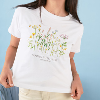 T-shrit - No Rain No Flowers เสื้อครอป