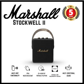 MARSHALL Stockwell II black &amp; brass - ลำโพงบลูทูธ,ลำโพงบลูทูธพกพา,ลำโพงmarshall