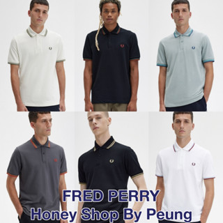 [ของแท้ พร้อมส่งในไทย] Fred Perry M12 The Original Twin Tipped Shirt (M12, Made in England) Col : Black/champagne/champa