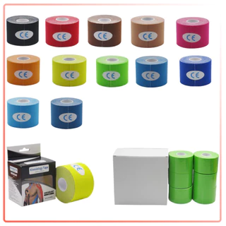 Kinesiology Tape เทปบำบัด เทปติดกล้ามเนื้อ เทปพยุงกล้ามเนื้อ ขนาด 5cm ยาว 5 เมตร ลดอาการปวดกล้