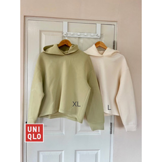 UNIQLO WOMAN ULTRA STRETCH DRY HOODIE x ผ้าDryดีมาก x XL สีเขียวตองอ่อน ❌ตำหนิCode: 1193(7)