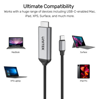 (ฮับ ยูเอสบี)Unitek V1423A/V1423C USB-C To เอชดีเอ็มไอ/ดิสเพลย์พอร์ต 1.4 Thunderbolt3&amp;4 4K 144Hz or 4K/8K 60Hz