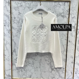 SWEATER LOEWE KNITTสเวตเตอร์ เสื้อแขนยาว เสื้อไหมพรม งานนูน 3D  เนื้อผ้าหนานุ่ม นิ่ม โลเอเว่