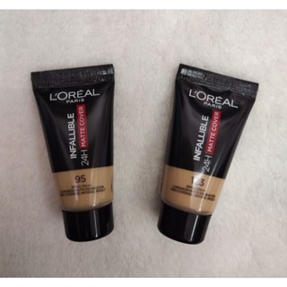 Loreal Paris Infallible 24h Matte Cover ลอรีอัล ปารีส อินฟอลลิเบิล 24เอช แมทช์ คัฟเวอร์ 5 ml. เฉด 95,123 แท้