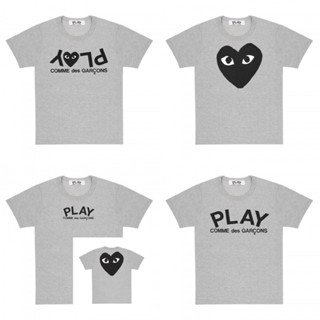 [พร้เมส่ง] เสื้อยืดแขนสั้นสีเทา Play COMME DES GARÇONS