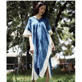 Karen Maxi Dress Indigo Dye
