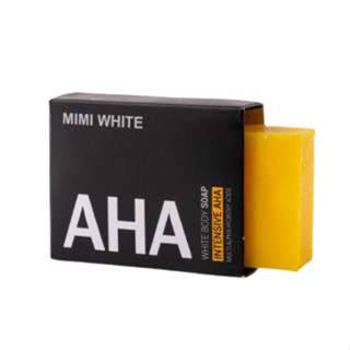 สบู่หัวเชื้อ AHA Mimi White ขนาด 70 กรัม สบู่หัวเชื้อ ส่งมอบความขาวเต็มๆ แน่นๆ