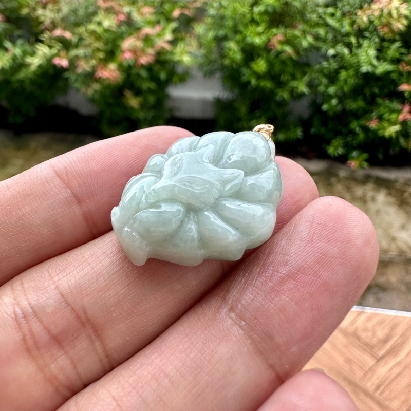 PDJ-9F.LG จี้หยก จี้จิ้งจอกเก้าหาง 9หาง จี้หยก หยกพม่า แกะสลัก เด่นเรื่องติดต่อเจรจา บรรลุเป้าหมาย - รูปที่ 2