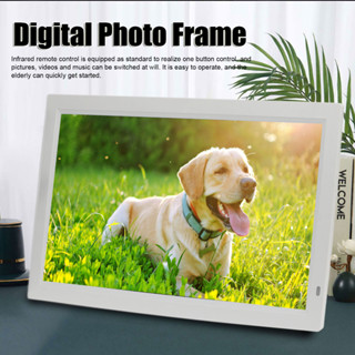 22in Smart Digital Photo Frame HD 1080P Multifunction Support Video Picture Play Music Clock Calendar 100‑240V EU Plug