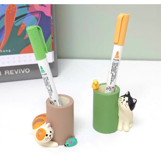 พร้อมส่ง💚 ที่เสียบปากกาแมวน่ารัก ที่วางแปรงสีฟัน Toothbrush holder Decolezakka ที่วางปากกาน่ารัก ที่วางของบนโต๊ะ ญี่ปุ่น