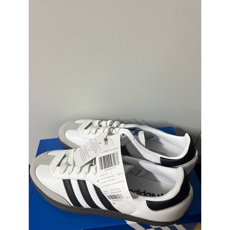 Adidas samba OG สี White พร้อมส่ง ของแท้ ไซส์ 8UK