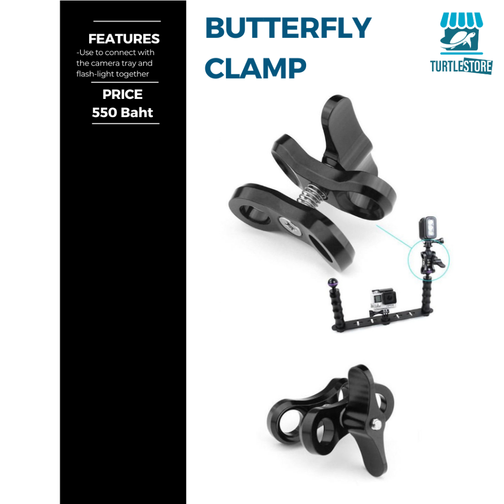 อุปกรณ์ช่วยจับไฟฉายติดกับhousing กล้องดำน้ำ olympus TG 6-7 Hotshoe พร้อมส่ง