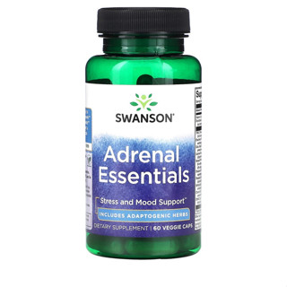 ดูแลต่อมหมวกไต ต่อมหมวกไตล้า Adrenal Essentials, 60 Veggie Caps Swanson