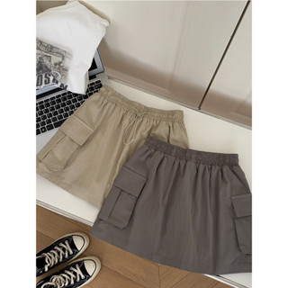 Cargo Skirt กระโปรงสั้น คาร์โก้ y2k สายเป็นเชือกรูด เอวสม็อก