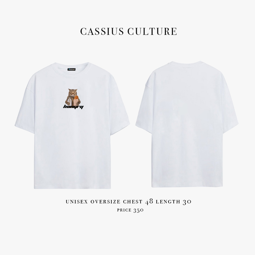 CASSIUS PREMIUM COTTON OVERSIZE เสื้อยืดสกรีนลาย พรีเมี่ยม cat