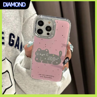 💲คูปองเคลม💲เคสไอโ case for iphone 11 12 ชุบลูกแมว เคส 14 13 12 11 pro max ซิลิโคนเหลว การป้องกันอย่างเต็มที่