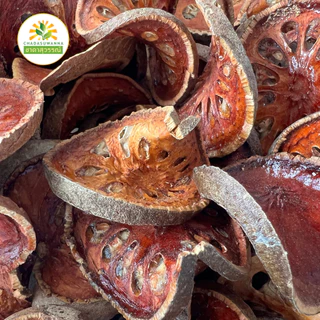 มะตูมอบแห้ง ตราชาดาสุวรรณ์ dried bael fruit มาตรฐานโรรงานผลิต คุณภาพส่งออก มะตูม อบแห้ง มะตูมแห้ง