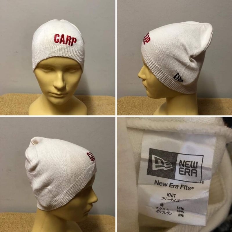 New era carpet beanie หมวกไหมพรมสีขาว