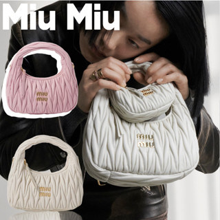 มิวเซี่ยม Miu Miu/Wander หนัง Matelassé nappa กระเป๋ากุ๊ย/กระเป๋าสะพายข้างผู้หญิง