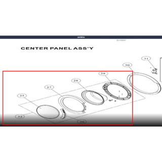 อะไหล่แท้ศูนย์/ชุดประตูเครื่องซักผ้าฮิตาชิ/HITACHI/DOOR ASSY/BD-W80MV*212/ตำแหน่ง32