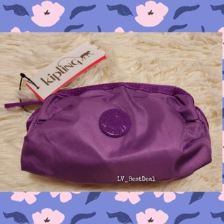 Kipling USA ของใหม่ ป้ายห้อย รุ่น Yoyogi Purse สีม่วง กระเป๋าผ้า กระเป๋าเครื่องสำอาง