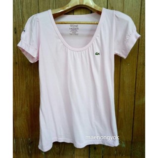 เสื้อผู้หญิง แบรนด์ LACOSTE /FRANCE สีชมพูหวาน