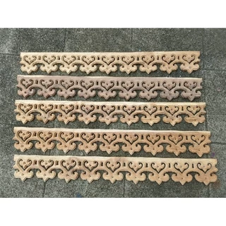 เชิงชายไม้สัก ลายพิกุล2 ชั้นก. 5นิ้ว ,ก 6 นิ้วหนา 1.5 cmย.100 cm (ราคา/ชิ้น)