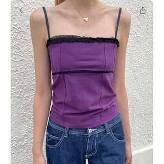 Brandy Melville Aly Lace Tank (Purple)