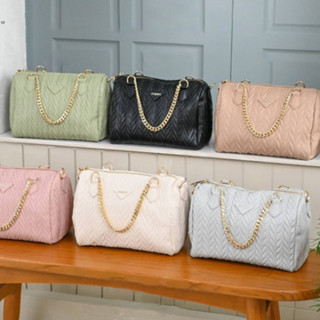 กระเป๋าสะพายทรงหมอนหนังนุ่ม แบรนด์แท้Pimmy No.PP-9332-1