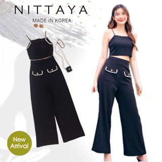 ราคาถูกที่สุด!! NITTAYA เซตสายเดี่ยวถักเปีย+กางเกงขายาว