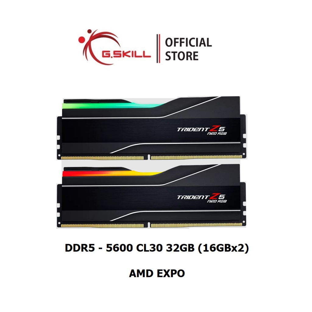 แรมพีซี G.SKILL - DDR5-RAM P/C 32/5600 Trident Z5 NEO RGB (F5-5600J3036D16GX2-TZ5NR) 16GBx2 (30-36-36-89)