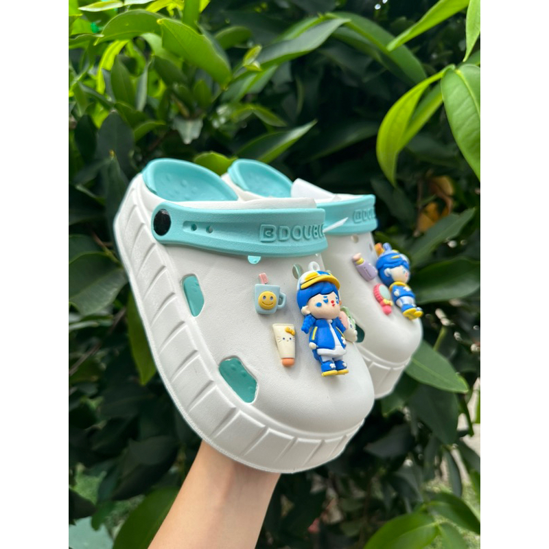 💦พร้อมส่ง💦รองเท้าหัวโตพื้นทูโทน ลายการ์ตูนน่ารักๆ พื้นหนา 7 ซม. พื้น 2 ชั้น สูงมากก นุ่ม เบา แนวเกาหลี ใส่สบาย รุ่น 3112