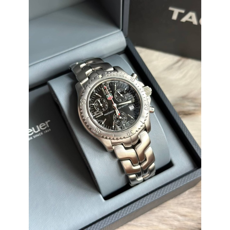 ⌚️Tag Heuer Chronograph Date Black Dial King'size
