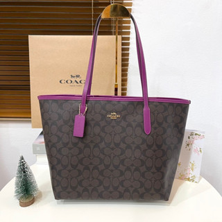 Coach City Tote In Signature Canvas