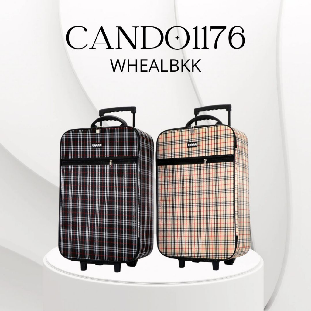 whealbkkกระเป๋าเดินทางล้อลาก รุ่นCANDO1176 ขนาด 17-18-20-22-24 นิ้ว 2 ล้อ ดีไซน์คลาสสิค น้ำหนักเบา