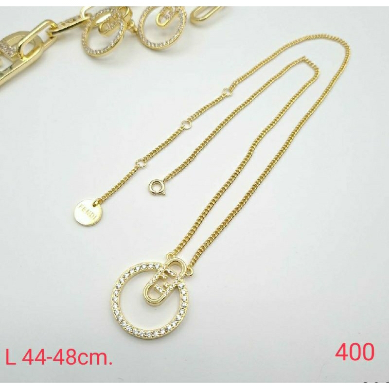 สร้อยคอ F สร้อยคอ เฟนดิ พร้อมส่งF003