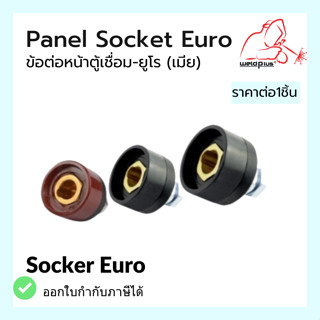 ข้อต่อหน้าตู้เชื่อม-ยูโร (ตัวเมีย) Panel Socket Euro แบรนด์ Weldplus (เวลพลัส)