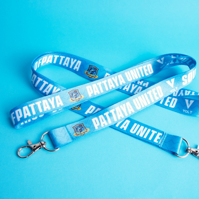VOLT สายคล้องคอ พัทยา ยูไนเต็ด สีฟ้า LANYARD 001 PATTAYA UNITED BLUE LY-0008