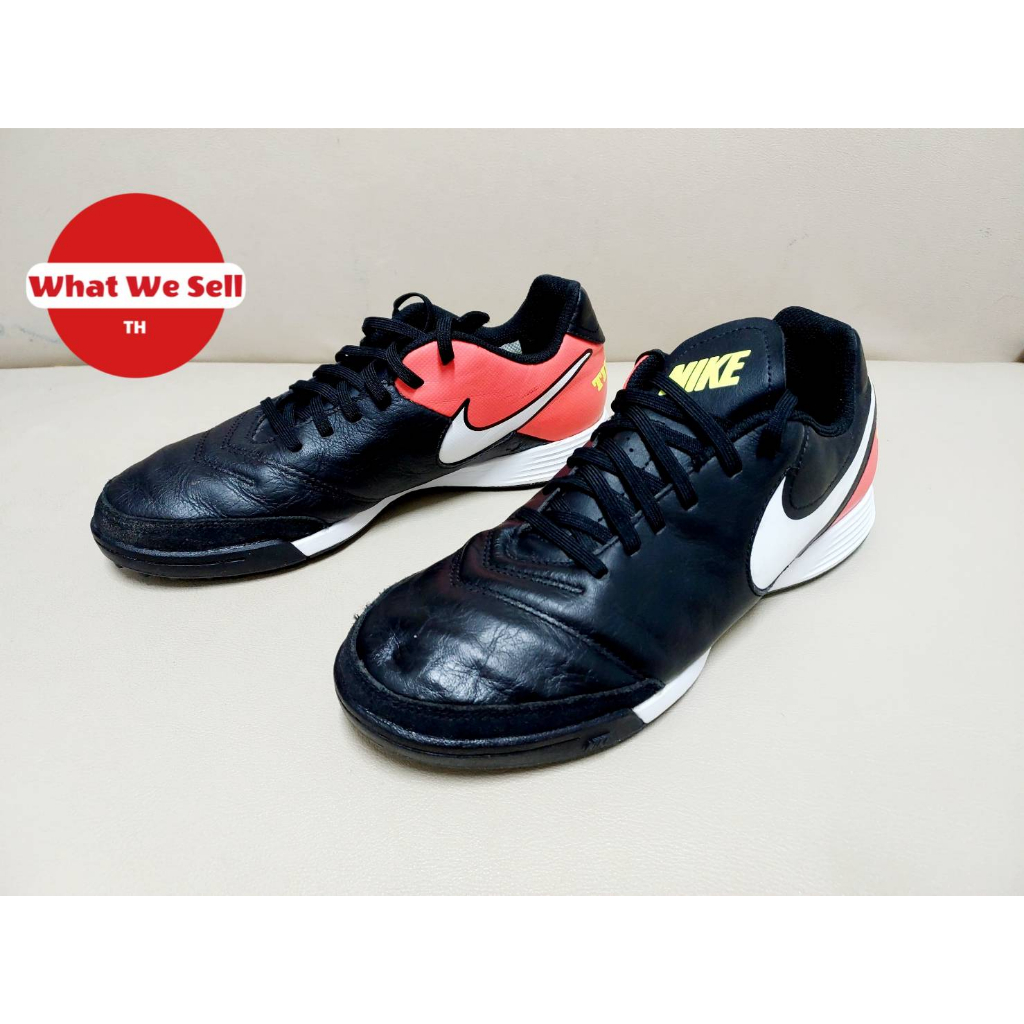 รองเท้าฟุตบอล มือสอง หญ้าเทียม Nike Tiempox สีดำ
